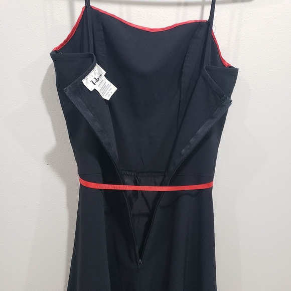 Taboo Dress with Red Satin Trim and tulle - Picture 3 of 8